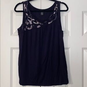 U-knit Sleeveless Shirt Size Large Black Macy’s Scoop Neck Pullover